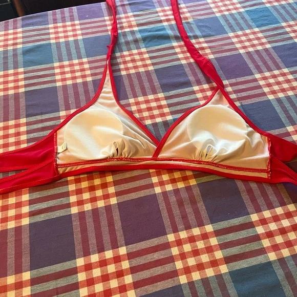 Red Triangle Bikini Top - Picture 8 of 9